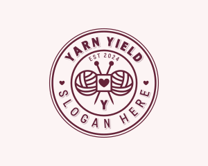 Knitting Crochet Yarn logo design