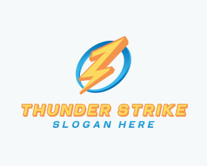 Thunder Bolt Charging logo design