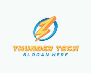 Thunder Bolt Charging logo design