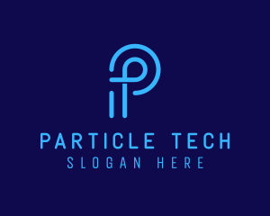 Digital Tech Letter P logo design