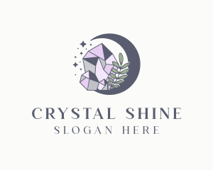 Crystal Moon Gemstone logo