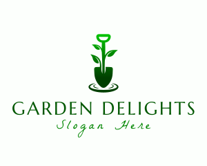 Garden Shovel Plant logo design