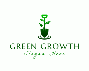 Garden Shovel Plant logo design