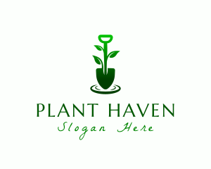 Garden Shovel Plant logo design