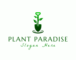 Garden Shovel Plant logo design