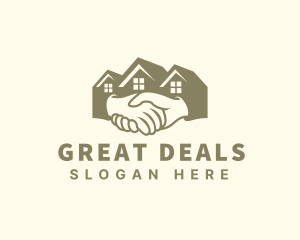 Real Estate Handshake Deal logo design