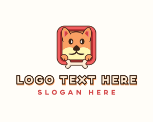 Cartoon Shiba Inu Dog logo