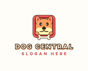 Cartoon Shiba Inu Dog logo design