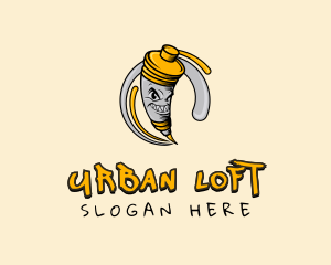 Urban Tattoo Needle  logo design