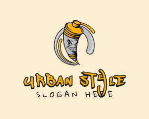 Urban Tattoo Needle  logo design