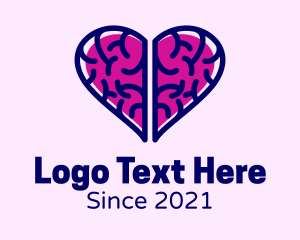 Heart Brain Doodle  logo