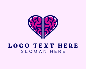 Heart Brain Doodle  logo