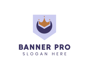 Golden Crown Banner logo design