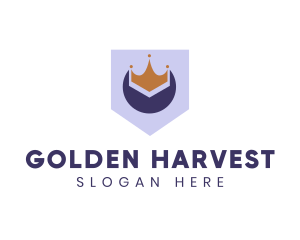 Golden Crown Banner logo design