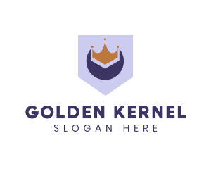 Golden Crown Banner logo design