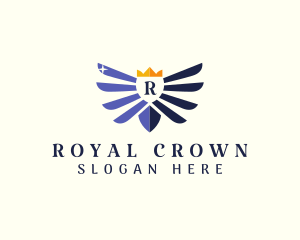 Crown Regal Wings Shield logo