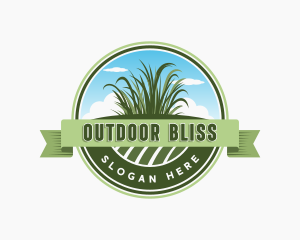 Yard Lawn Grass logo design