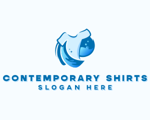 Laundry Shirt Washing logo design