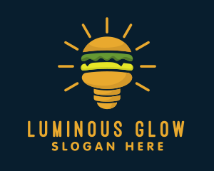 Burger Light Bulb logo design