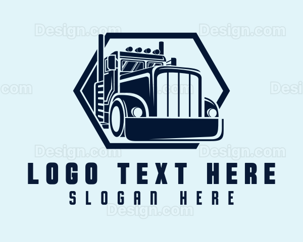 Shipping Truck Courier Logo