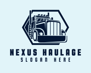 Shipping Truck Courier logo design