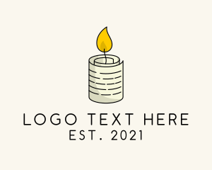 Paper Candle Flame  logo