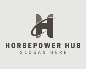 Generic Swoosh Brand Letter H logo design