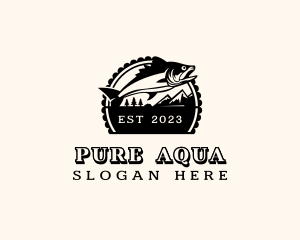 Freshwater Lake Fish logo design