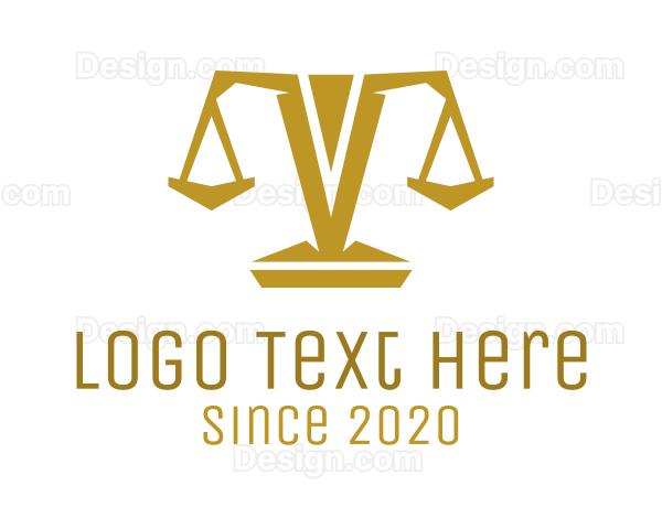 Gold Polygon Scale Logo