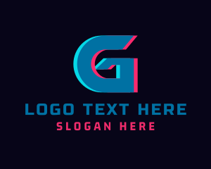 Cyber Glitch Letter G  logo