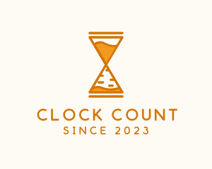 Pyramid Sand Clock logo design