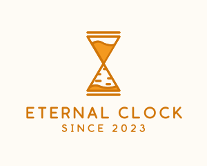 Pyramid Sand Clock logo design