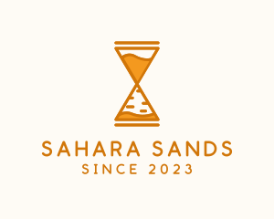 Pyramid Sand Clock logo design