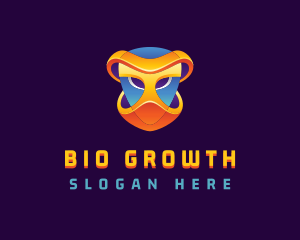 Bio Hazard Alien Mask Gamer logo design