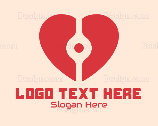 Digital Red Heart Logo