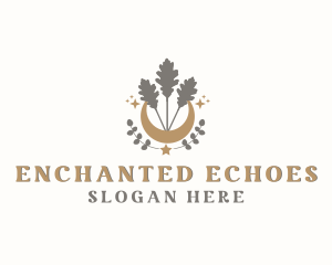 Enchanted Moon Leaf logo design