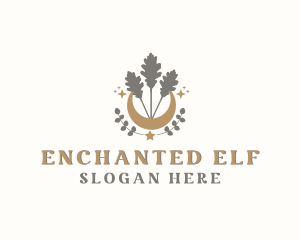 Enchanted Moon Leaf logo design