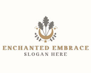 Enchanted Moon Leaf logo design