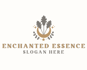 Enchanted Moon Leaf logo design