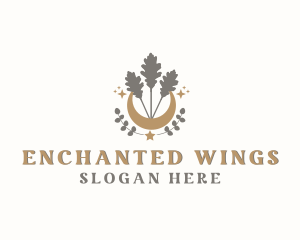 Enchanted Moon Leaf logo design