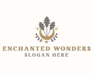 Enchanted Moon Leaf logo design