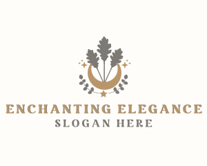 Enchanted Moon Leaf logo design