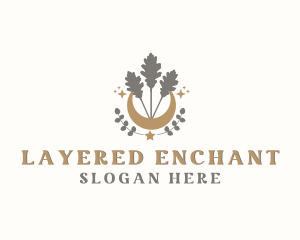 Enchanted Moon Leaf logo design