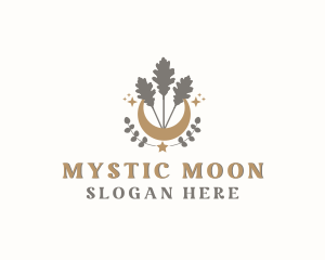 Enchanted Moon Leaf logo design