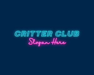 Neon Light Nightclub logo design