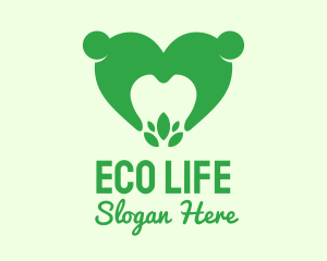 Green Eco Dental Care logo design