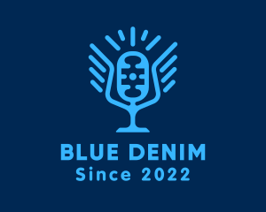 Blue Winged Mic  logo design