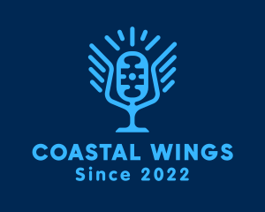 Blue Winged Mic  logo design