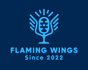 Blue Winged Mic  logo design