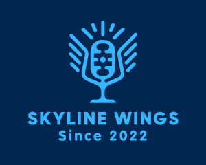 Blue Winged Mic  logo design